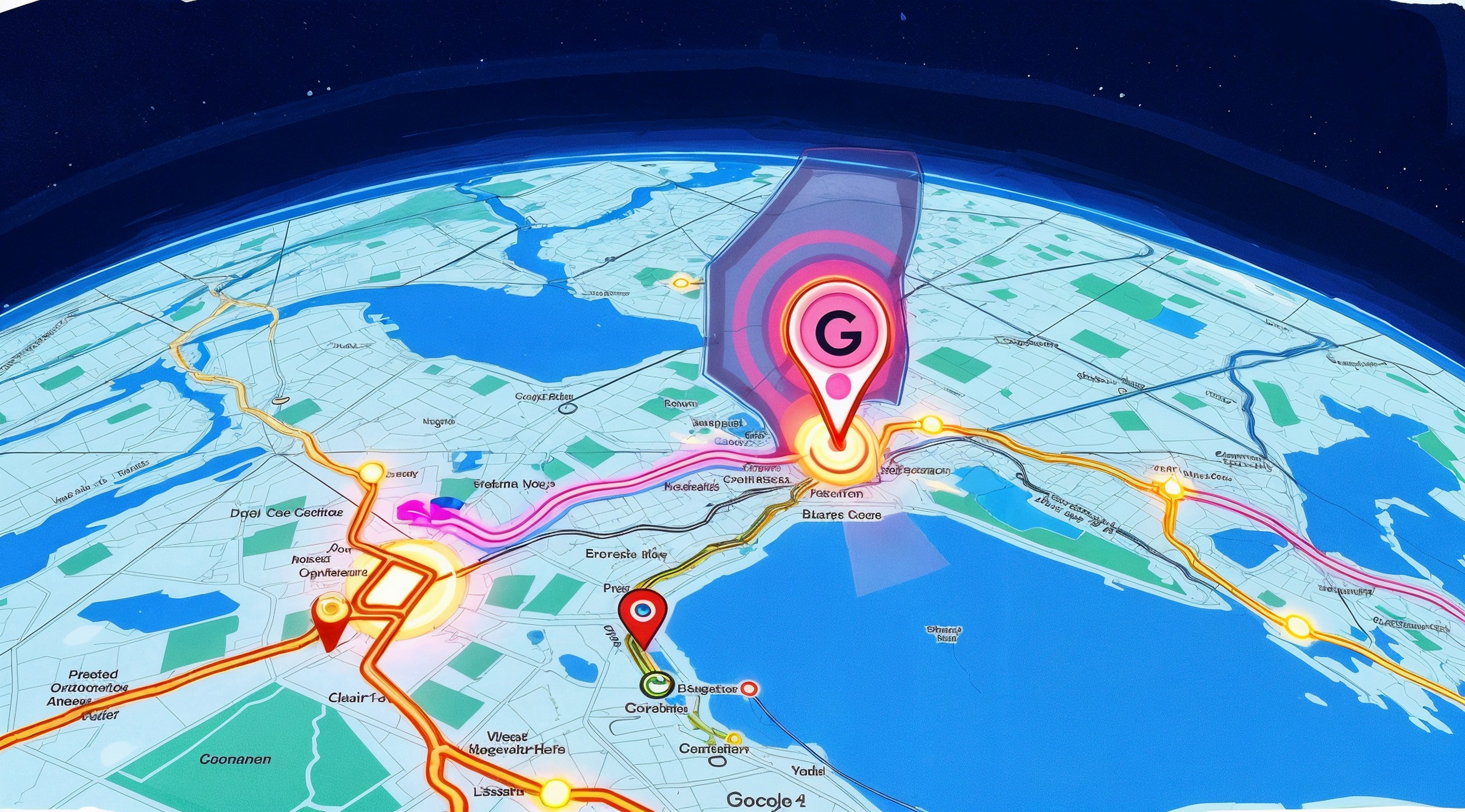 Google Maps en action : partagez votre position et votre trajet pour rassurer vos proches. © D. Ichbiah avec Leonardo.ai et Krea.ai